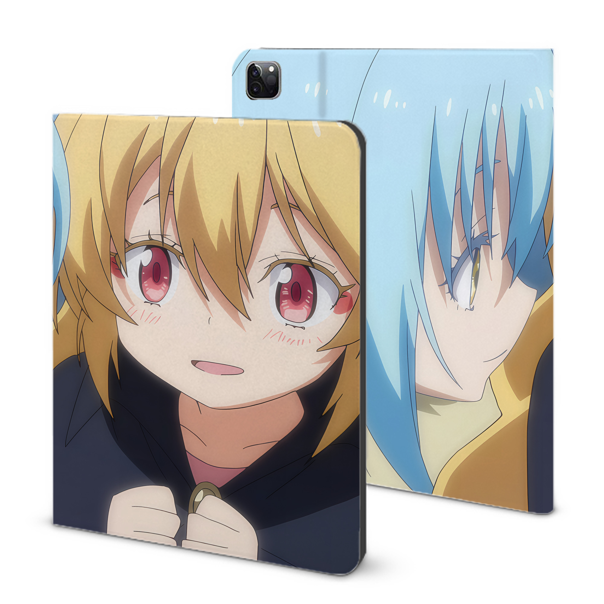 （画像用） 転スラ Regarding Reincarnated to Slime IPad ケース ブック型 PUレザー TPU 耐衝撃 軽量 薄型 ペン収納なし 全面保護 IPad 各モデル対応